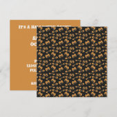 Oranje oogbollen Halloween Party Kaart (Voorkant / Achterkant)