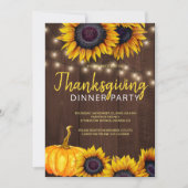 Oranje oogst Barn Wood Thanksgiving Dinner Kaart (Voorkant)