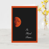 Oranje oogstmaan, sympathie, aanmoediging kaart (Gele Bloem)