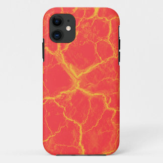 Oranje op Rode Barsten iPhone 5 Hoesje