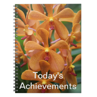 Oranje orchidee notebook notitieboek