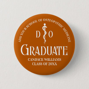 Oranje Osteopathische Medische School Graduation P Ronde Button 5,7 Cm
