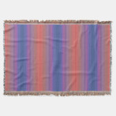 Oranje Paars en blauw horizontaal Stripes ontwerp Deken (Voorkant)