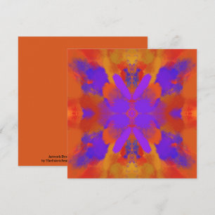 Oranje Paars En Rood Abstract Grafisch Kunstontwer Kaart
