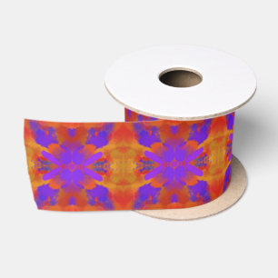 Oranje Paars En Rood Abstract Grafisch Kunstontwer Lint