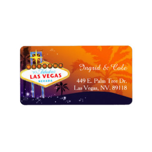 Oranje Paars Las Vegas Wedding Address Etiket
