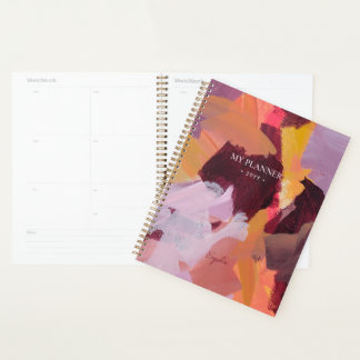 Oranje & Paars | Moderne Abstracte Kunst Persoonli Planner