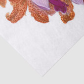 Oranje Paars-orchidebladerpapier Tissuepapier (Detail)