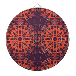 Oranje paarse koele, unieke, trendmatige bloem abs dartbord