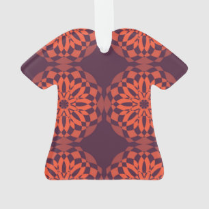 Oranje paarse koele, unieke, trendmatige bloem abs ornament