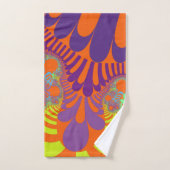 Oranje Paarse mod badkamer handdoek set (Handdoek)