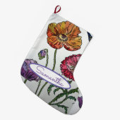 Oranje Paarse papaver Grote Kerstsok (Voorkant (Hangend))