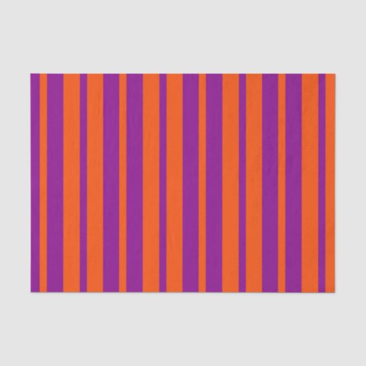 Oranje Paarse Stijlvolle Strepen Patroon Ontwerp Tissuepapier (Voorkant)