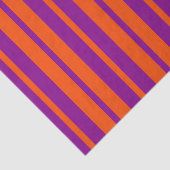 Oranje Paarse Stijlvolle Strepen Patroon Ontwerp Tissuepapier (Detail)