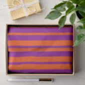 Oranje Paarse Stijlvolle Strepen Patroon Ontwerp Tissuepapier (Geschenk)