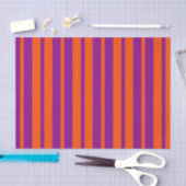 Oranje Paarse Stijlvolle Strepen Patroon Ontwerp Tissuepapier (Craft)