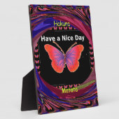 Oranje Paarse vlinder hebben een mooie dag art pri Fotoplaat (Zijkant)