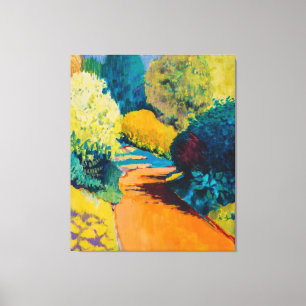 Oranje pad canvas afdruk