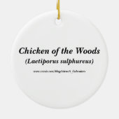 Oranje paddenstoelcirkel keramisch ornament (Achterkant)