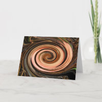 Oranje Paddestoel Abstracte Nota Kaart