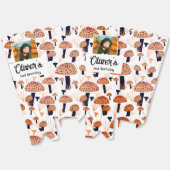 Oranje Paddestoel Herfst Foto Verjaardagsfeest Bedankdoosjes (Ongevouwen)