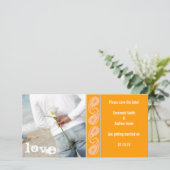 Oranje Paisley Sla de datum op Save The Date (Staand voorkant)