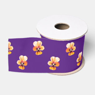 oranje paniekjes grosgrain lint