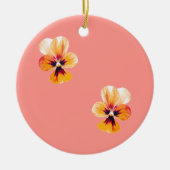 oranje paniekjes keramisch ornament (Voorkant)