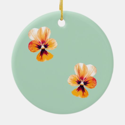 oranje paniekjes keramisch ornament (Achterkant)