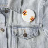 oranje paniekjes ronde button 5,7 cm (In situ)