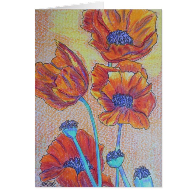 Oranje papaver (Voorkant)