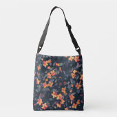 Oranje papaver crossbody tas (Achterkant)