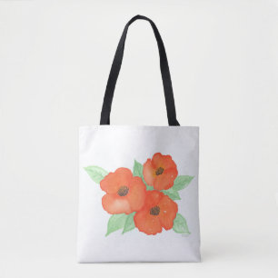Oranje papaver draagtas