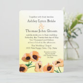 Oranje papaver kaart (Staand voorkant)