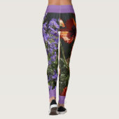 Oranje papaver met naam leggings (Achterkant)