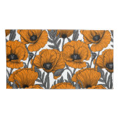 Oranje papaver op wit kussensloop (Achterkant-Rechts)