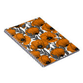 Oranje papaver op wit notitieboek (Rechterzijde)