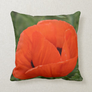 Oranje papaver Sierkussen