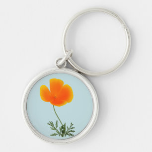 oranje papaver sleutelhanger