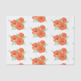 Oranje papaver tissuepapier