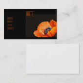 Oranje papaver Visitekaartje (Voorkant / Achterkant)