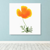 oranje papavercanvas afdrukken (Insitu (Houten vloer))