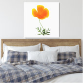 oranje papavercanvas afdrukken (Insitu (Slaapkamer))