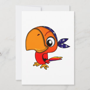 Oranje papegaai cartoon