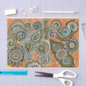 oranje papier voor paisleypapier (Craft)