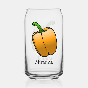 Oranje Paprika Blikvorm Glas