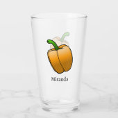 Oranje paprika glas (Achterkant)
