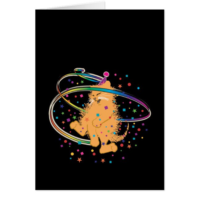 Oranje-party Cat Rocking (Voorkant)