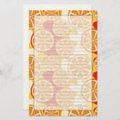 Oranje patroon briefpapier (Voorkant / Achterkant)