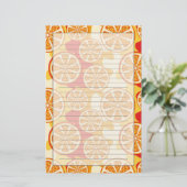 Oranje patroon briefpapier (Staand voorkant)